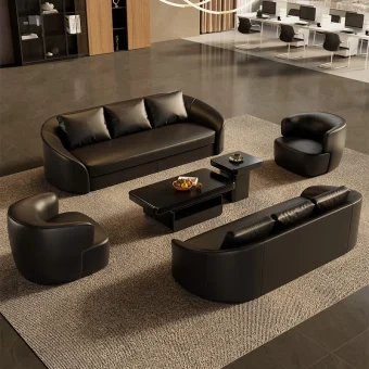 Straight row sofa for office, hotel lobby, business lounge area, reception and negotiation, light luxury, high-end sense
