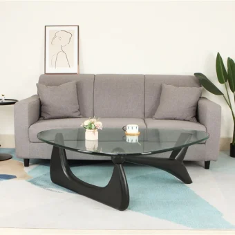 Light Luxury High-end Coffee Tables Small-sized Nordic Solid Wood Glass Coffee Tables Magazine Household Furniture Quemo JTC