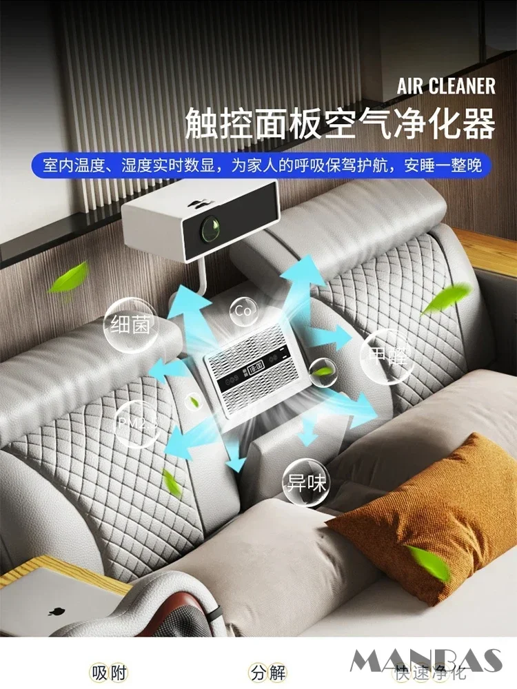 Linlamlim Ultimate Multifunctional Bedframe - Tech Smart Bed with Genuine Leather, Massage, Speaker, Projector, Air Purifier