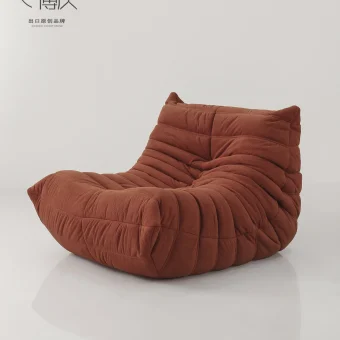 Caterpillar sofa small apartment light luxury simple modern single Italian Internet celebrity floor freehand space bedroom lazy